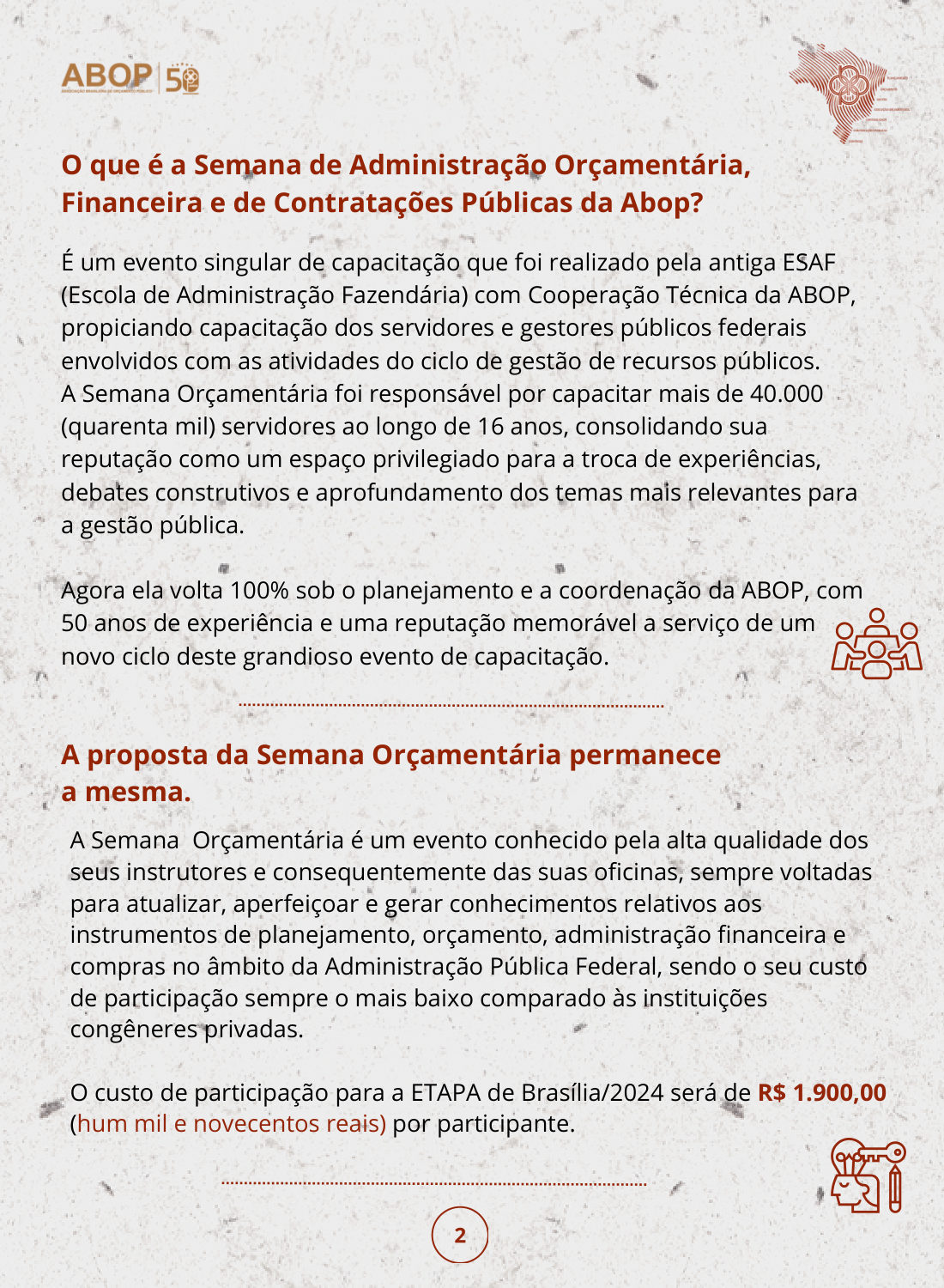 I Semana de Administração Orçamentária, Financeira e de Contratações Públicas da Abop — página 2